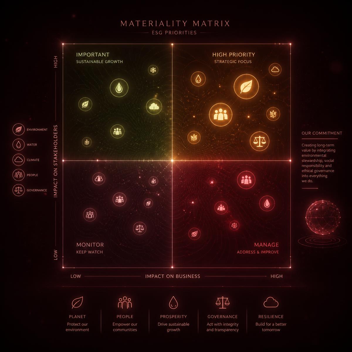 Matriz de materialidade ESG